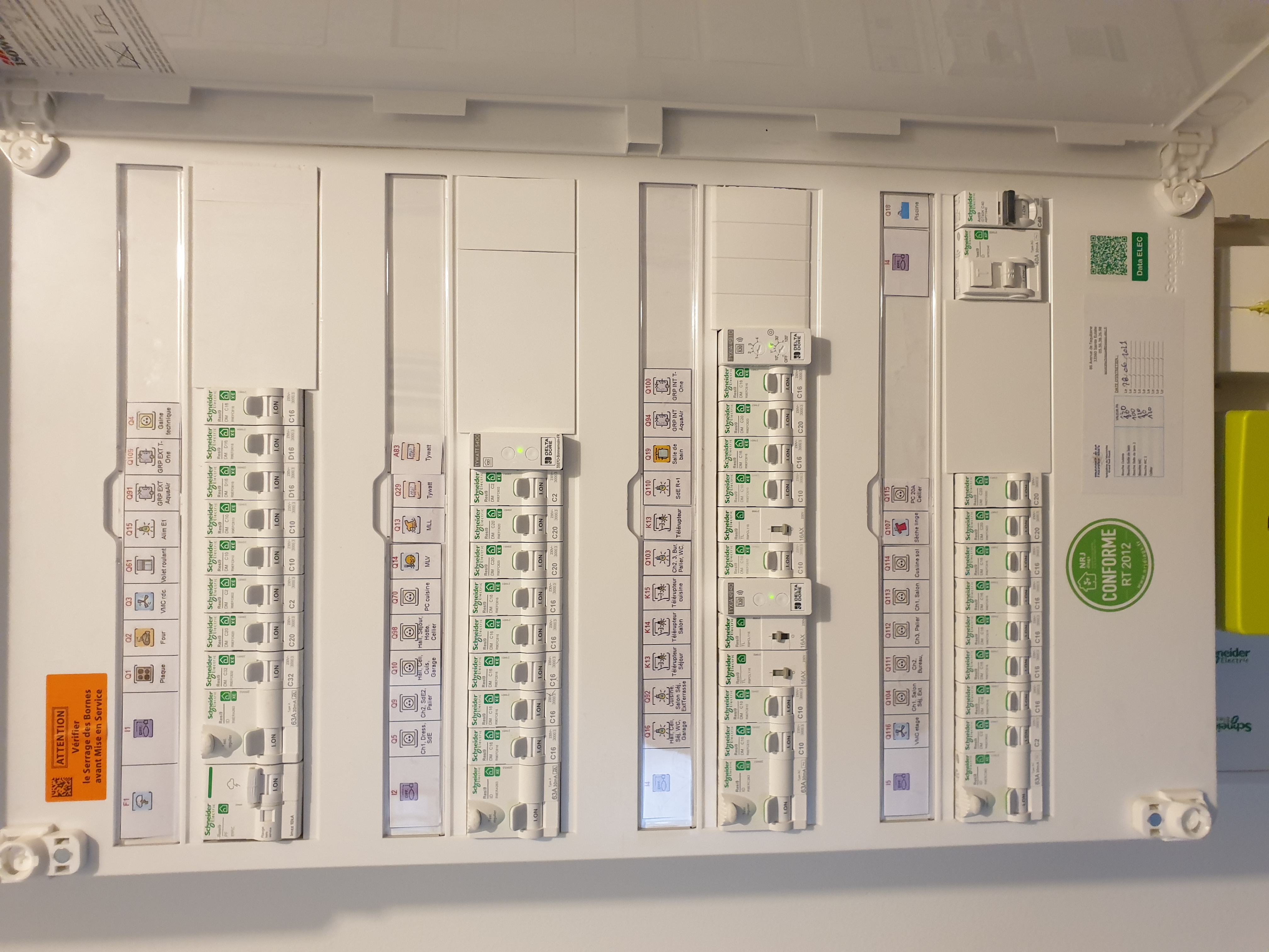 Tableau électrique Schneider conforme posé par EGC 33